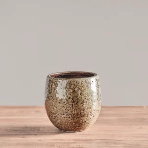 Osłonka sila egg pot zielono szara pękana 13,5x12 cm
