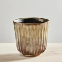 Osłonka roger tijm ryflowana zielono-brązowa 14 x 14 cm